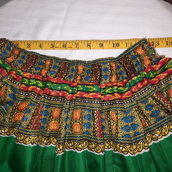 Multicolored Full A-line Long Maxi Skirt - Picture 8 of 12